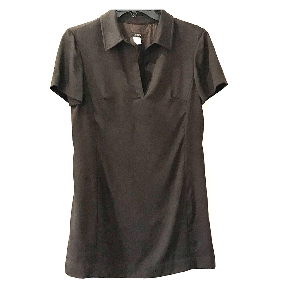 J. Crew brown mini shirtdress with collar size 4